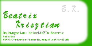 beatrix krisztian business card